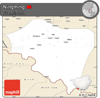 Classic Style Simple Map of Ningming