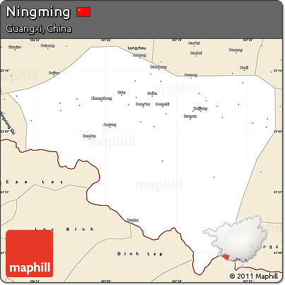 Classic Style Simple Map of Ningming