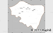 Gray Simple Map of Ningming, cropped outside