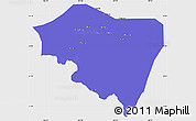 Political Simple Map of Ningming, single color outside