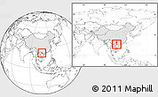Blank Location Map of Pingxiang Shi, highlighted country, within the entire country