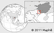 Blank Location Map of Pingxiang Shi, highlighted country, highlighted parent region