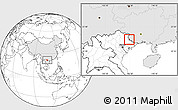 Blank Location Map of Pingxiang Shi, highlighted country