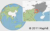 Savanna Style Location Map of Pingxiang Shi, highlighted country, highlighted parent region
