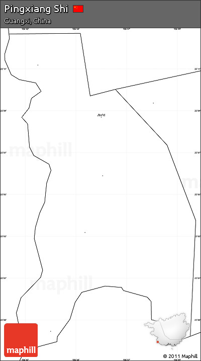 Blank Simple Map of Pingxiang Shi