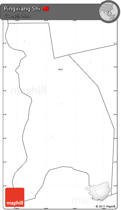 Blank Simple Map of Pingxiang Shi