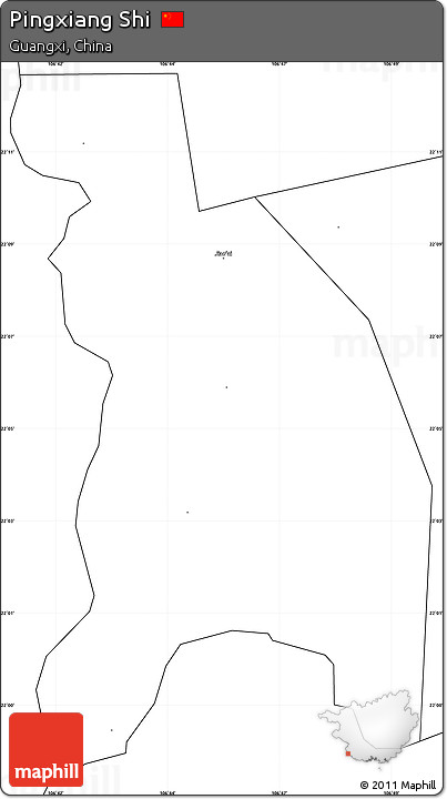 Blank Simple Map of Pingxiang Shi