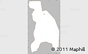 Gray Simple Map of Pingxiang Shi, cropped outside