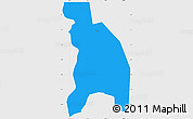 Political Simple Map of Pingxiang Shi, single color outside