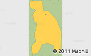 Savanna Style Simple Map of Pingxiang Shi, cropped outside