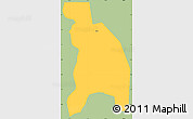 Savanna Style Simple Map of Pingxiang Shi, single color outside