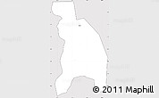 Silver Style Simple Map of Pingxiang Shi, cropped outside