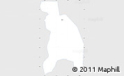 Silver Style Simple Map of Pingxiang Shi, single color outside