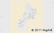 Classic Style 3D Map of Pubei, single color outside