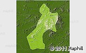 Physical 3D Map of Pubei, darken