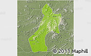 Physical 3D Map of Pubei, semi-desaturated