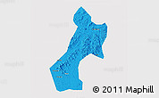 Political 3D Map of Pubei, cropped outside