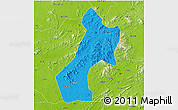 Political 3D Map of Pubei, physical outside
