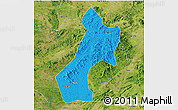 Political 3D Map of Pubei, satellite outside