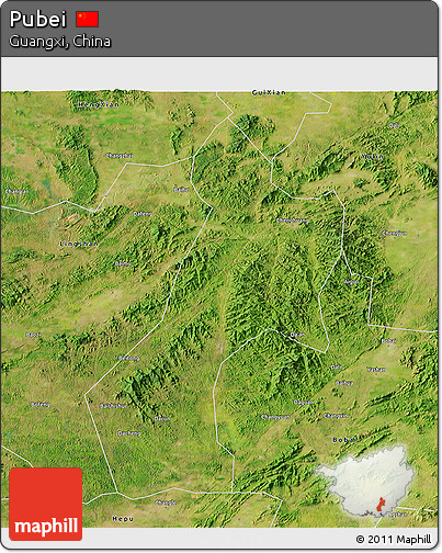 Satellite 3D Map of Pubei