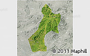 Satellite 3D Map of Pubei, lighten, semi-desaturated
