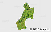 Satellite 3D Map of Pubei, single color outside