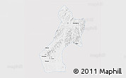 Silver Style 3D Map of Pubei, single color outside
