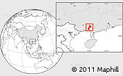 Blank Location Map of Pubei, highlighted country