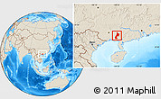 Shaded Relief Location Map of Pubei