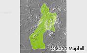 Physical Map of Pubei, desaturated