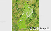 Physical Map of Pubei, satellite outside