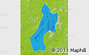 Political Map of Pubei, physical outside