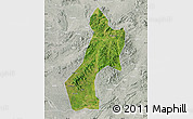 Satellite Map of Pubei, lighten, semi-desaturated