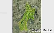 Satellite Map of Pubei, semi-desaturated