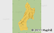 Savanna Style Map of Pubei, single color outside
