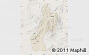Shaded Relief Map of Pubei, lighten