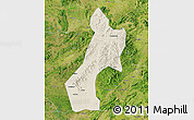 Shaded Relief Map of Pubei, satellite outside