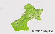 Physical Panoramic Map of Pubei, cropped outside
