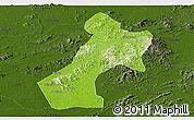 Physical Panoramic Map of Pubei, darken