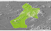 Physical Panoramic Map of Pubei, desaturated