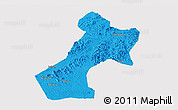 Political Panoramic Map of Pubei, cropped outside