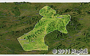 Satellite Panoramic Map of Pubei, darken