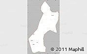 Gray Simple Map of Pubei, cropped outside