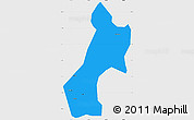 Political Simple Map of Pubei, single color outside