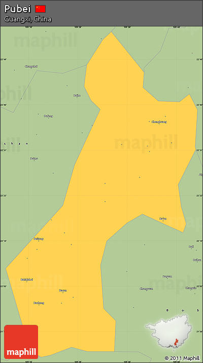 Savanna Style Simple Map of Pubei