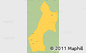 Savanna Style Simple Map of Pubei, single color outside