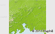Physical 3D Map of Qinzhou