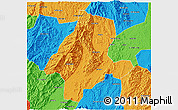 Political 3D Map of Quanzhou