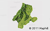 Satellite 3D Map of Quanzhou, cropped outside