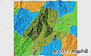 Satellite 3D Map of Quanzhou, political outside
